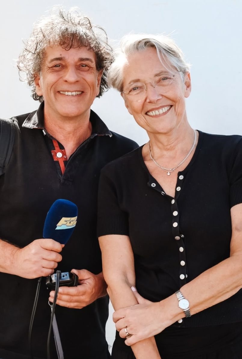 'Plages aux crivains' d'Arcachon : la rdaction d'FGL a rencontr la Ministre Elisabeth Borne et le Maire Yves Foulon.